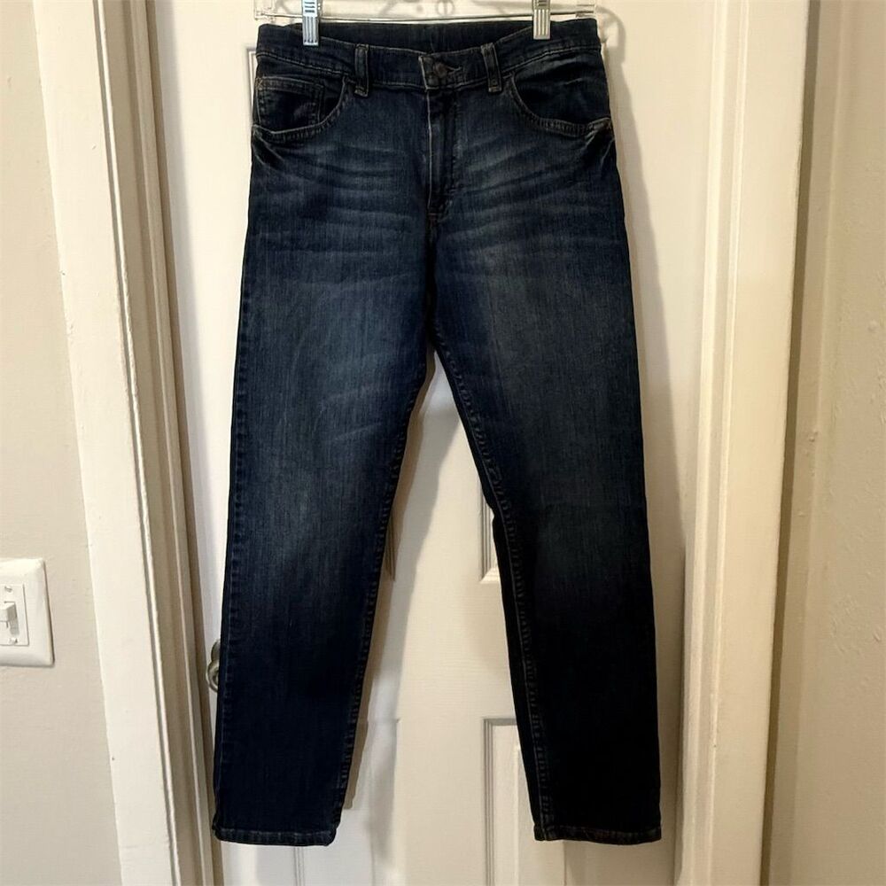 Wrangler Boys Straight Fit Blue Denim Jeans Size 14 Medium Wash